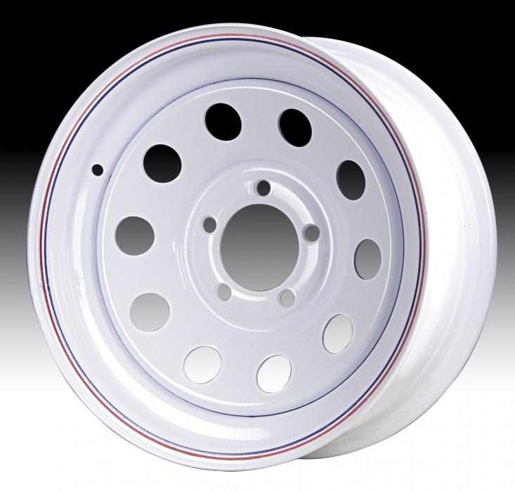 14x6 White Modular Wheel