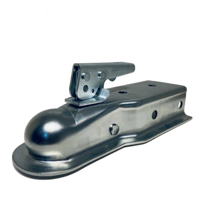 TC002 2000lbs 2-1/2inch Channel Zinc Plated Straight Tongue Trailer Coupler