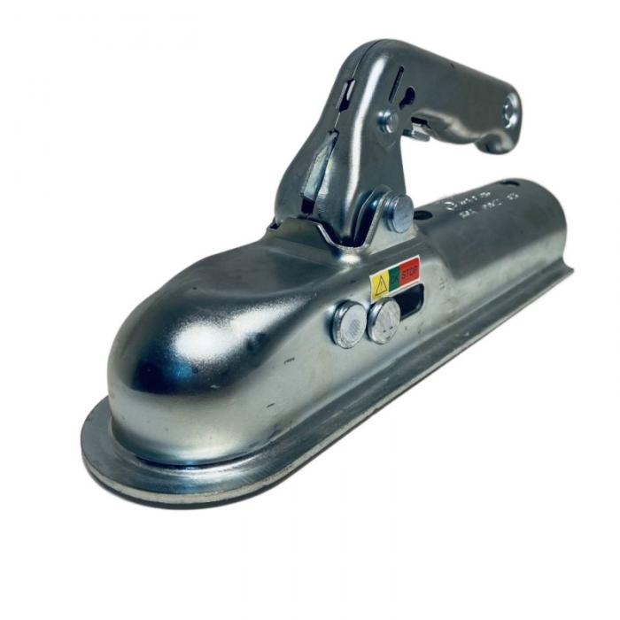 TC009 60mm Zinc Plated Straight Tongue Trailer Coupler-3500lbs Capacity