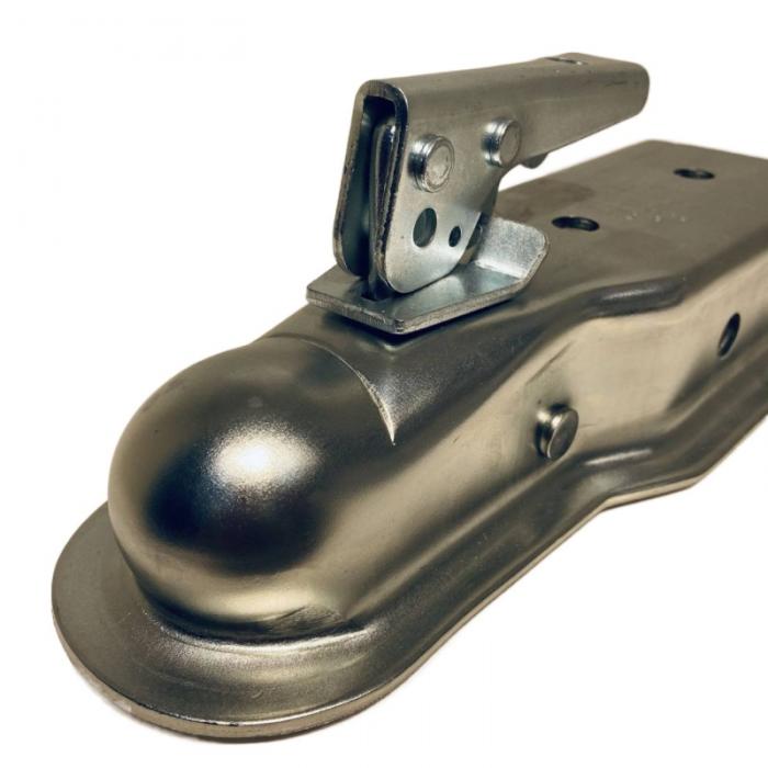 TC007 3inch Channel Zinc Plated Straight Tongue Trailer Coupler-5000lbs Capacity