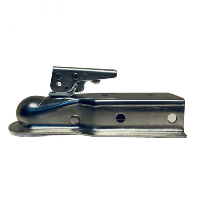 TC005 3500lbs 2-1/2inch Channel Zinc Plated Straight Tongue Trailer Coupler