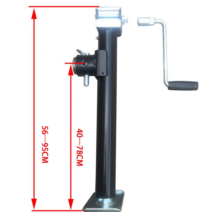 8000lbs Side Wind Square Tube Bracket Mount Swivel Jacks