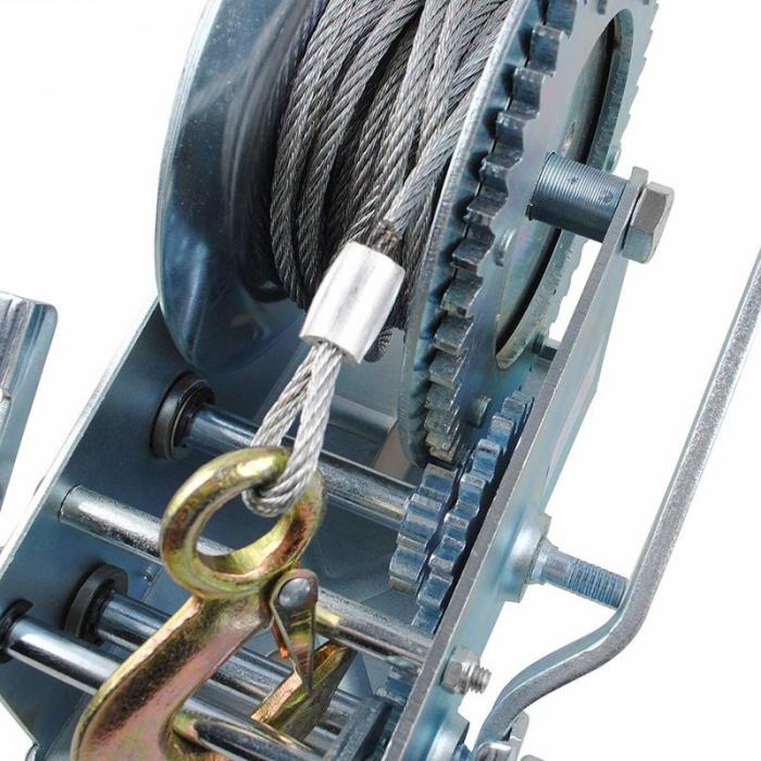 3500lbs Steel Rope Manual Boat Trailer Winch