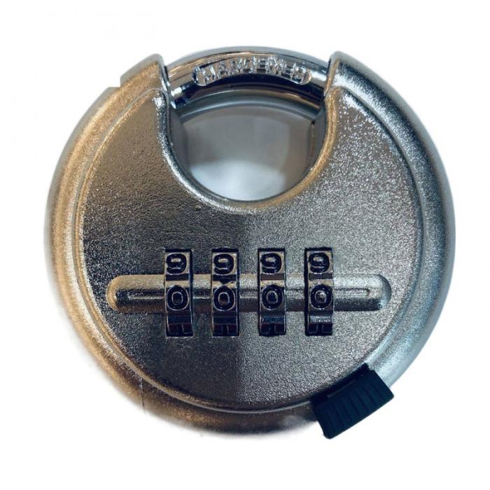 70mm Stainless Steel Discus Padlock Trailer Hitch Coupler Combination Lock