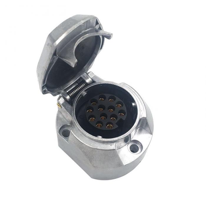 12V 13pin Trailer Plug Aluminum Socket Trailer Adapter Wire Connector