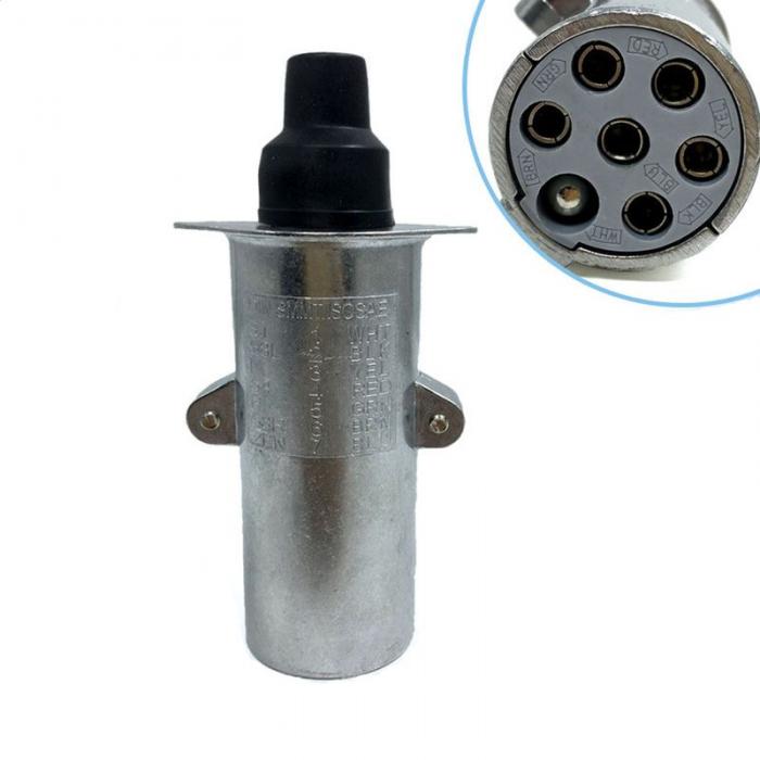 7pin 24V S-Type Trailer Wiring Connector Aluminum Plug Adaptor